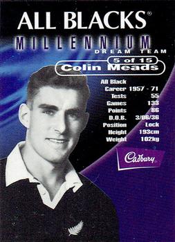 1999 Cadbury Millennium Dream Team #5 Colin Meads Front